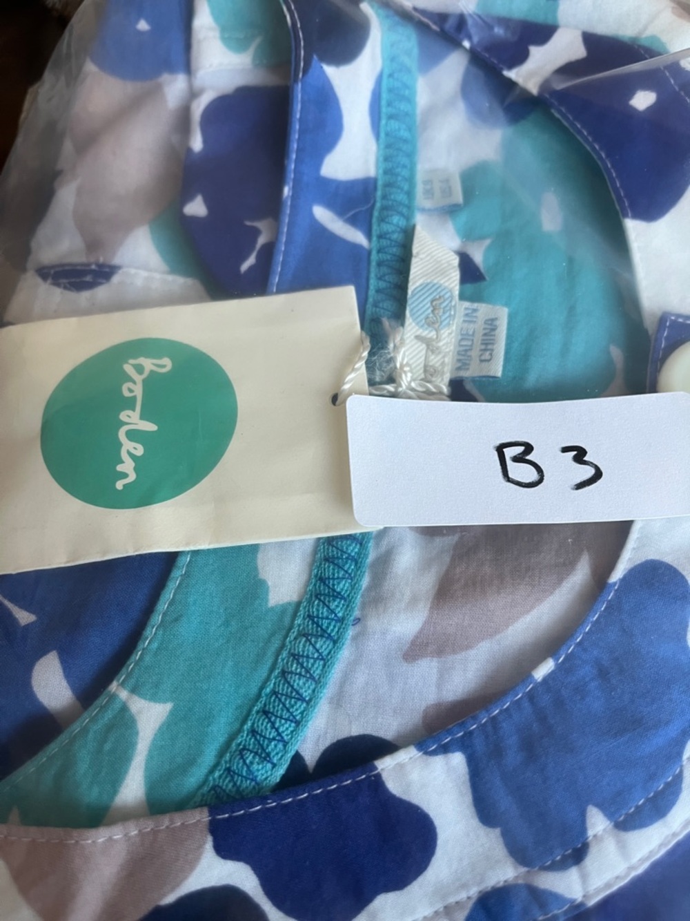 Boden Floral Tunic in Blue and Teal - Picture 11 of 11
